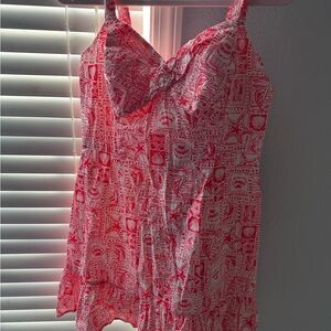 Lilly Pulitzer Pink and White Patterned Camisole
